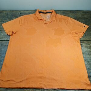 Nike Tiger Woods Dri Fit Golf Shirt Men’s 2XL Orange Polo Short Sleeve